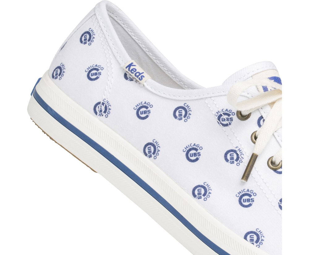 Basket Keds Femme Blanche/Bleu - Kickstart Mlb® - 251-UPBTIR